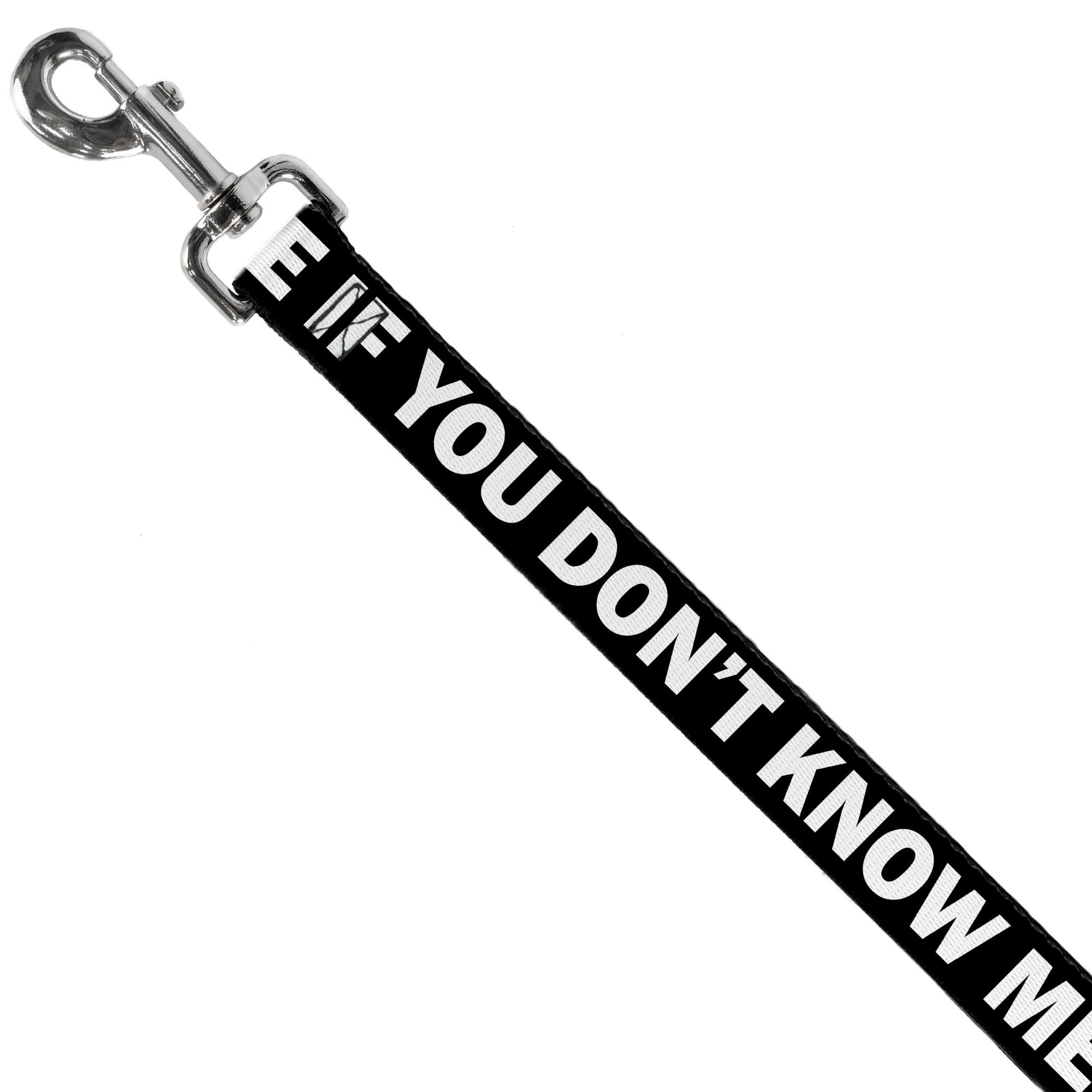 Dog Leash - DON'T BRO ME IF YOU DON'T KNOW ME Black/White/Red Dog Leashes Buckle-Down