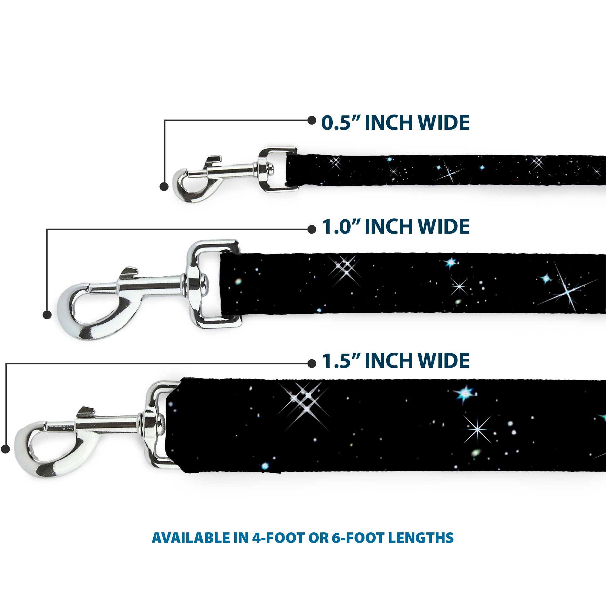 Dog Leash - Deep Space Black/White Dog Leashes Buckle-Down