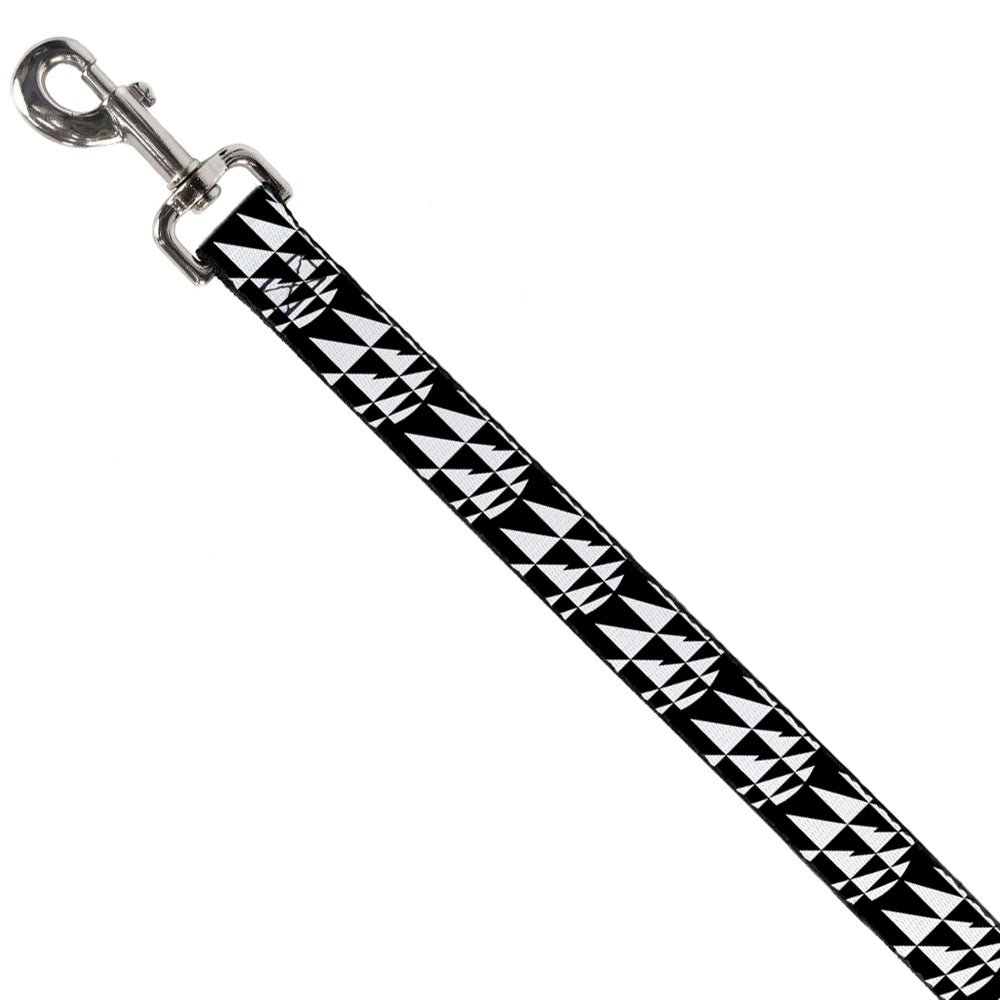 Dog Leash - Eighties 8 Black/White Dog Leashes Buckle-Down