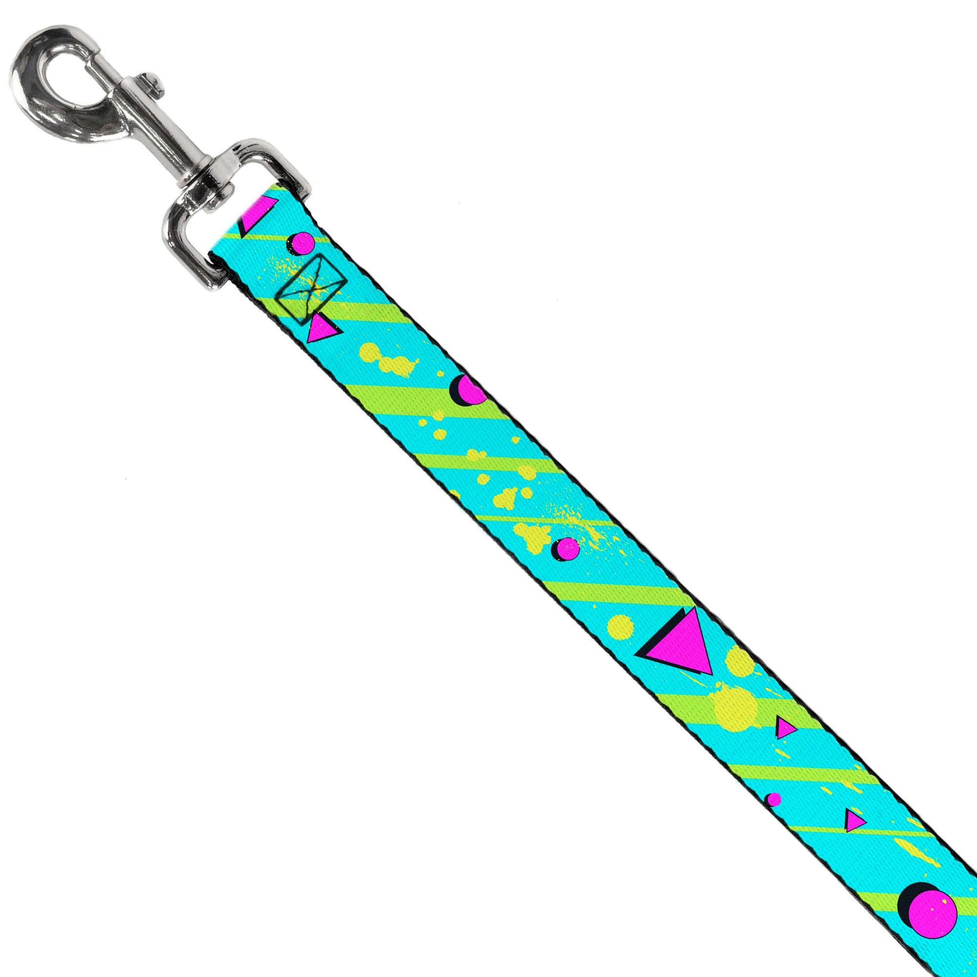 Dog Leash - Eighties Party Blue/Yellow/Pink Dog Leashes Buckle-Down