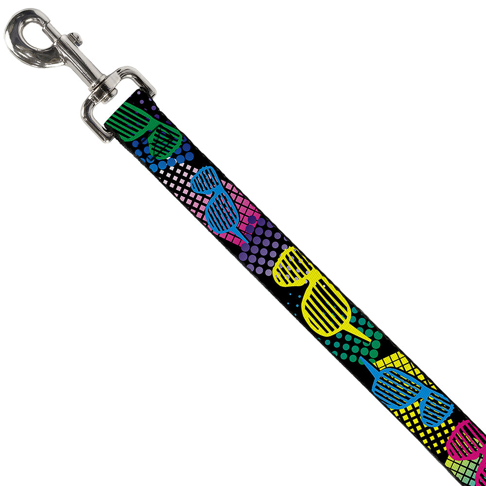 Dog Leash - Eighties Shades Black/Neon Dog Leashes Buckle-Down