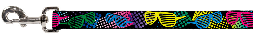 Dog Leash - Eighties Shades Black/Neon Dog Leashes Buckle-Down