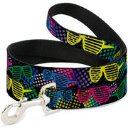 Dog Leash - Eighties Shades Black/Neon Dog Leashes Buckle-Down