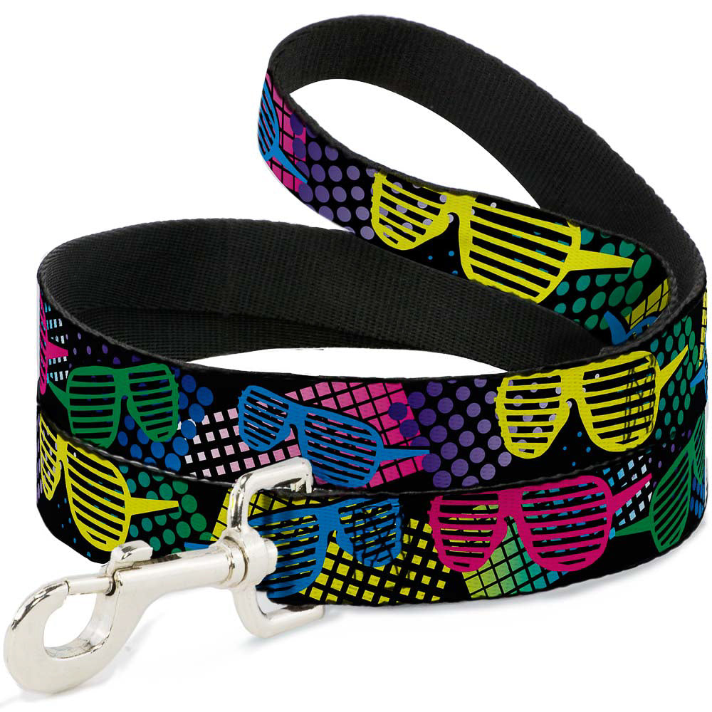 Dog Leash - Eighties Shades Black/Neon Dog Leashes Buckle-Down