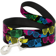 Dog Leash - Eighties Shades Splatter Black/Neon Dog Leashes Buckle-Down