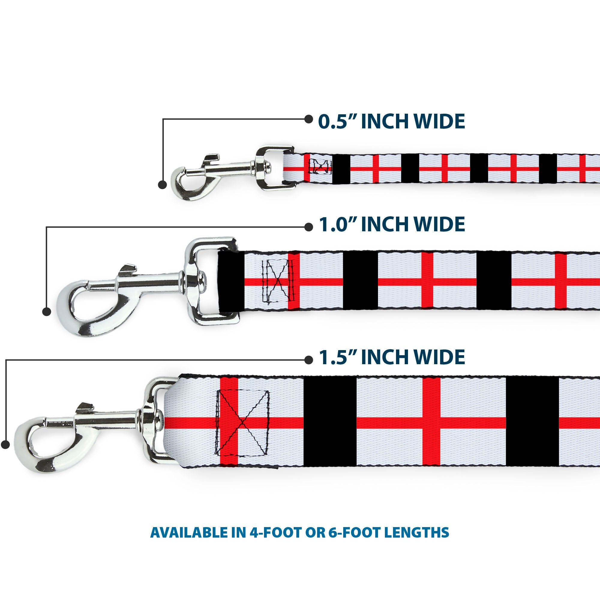 Dog Leash - England Flags Dog Leashes Buckle-Down