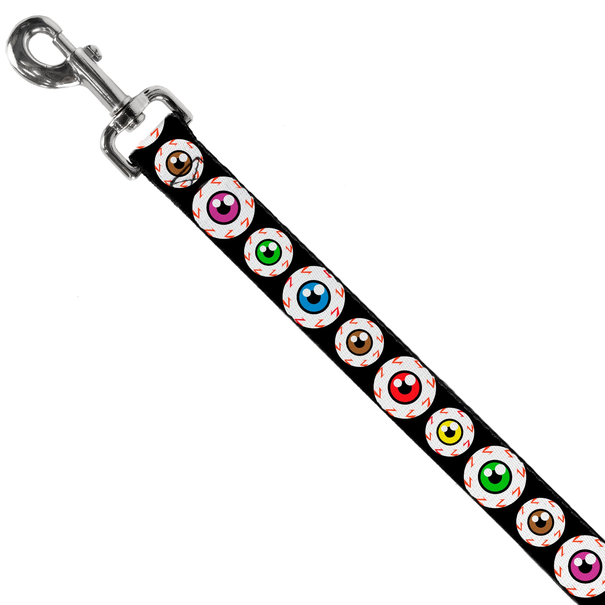 Dog Leash - Eyeballs Black/Multi Color Dog Leashes Buckle-Down