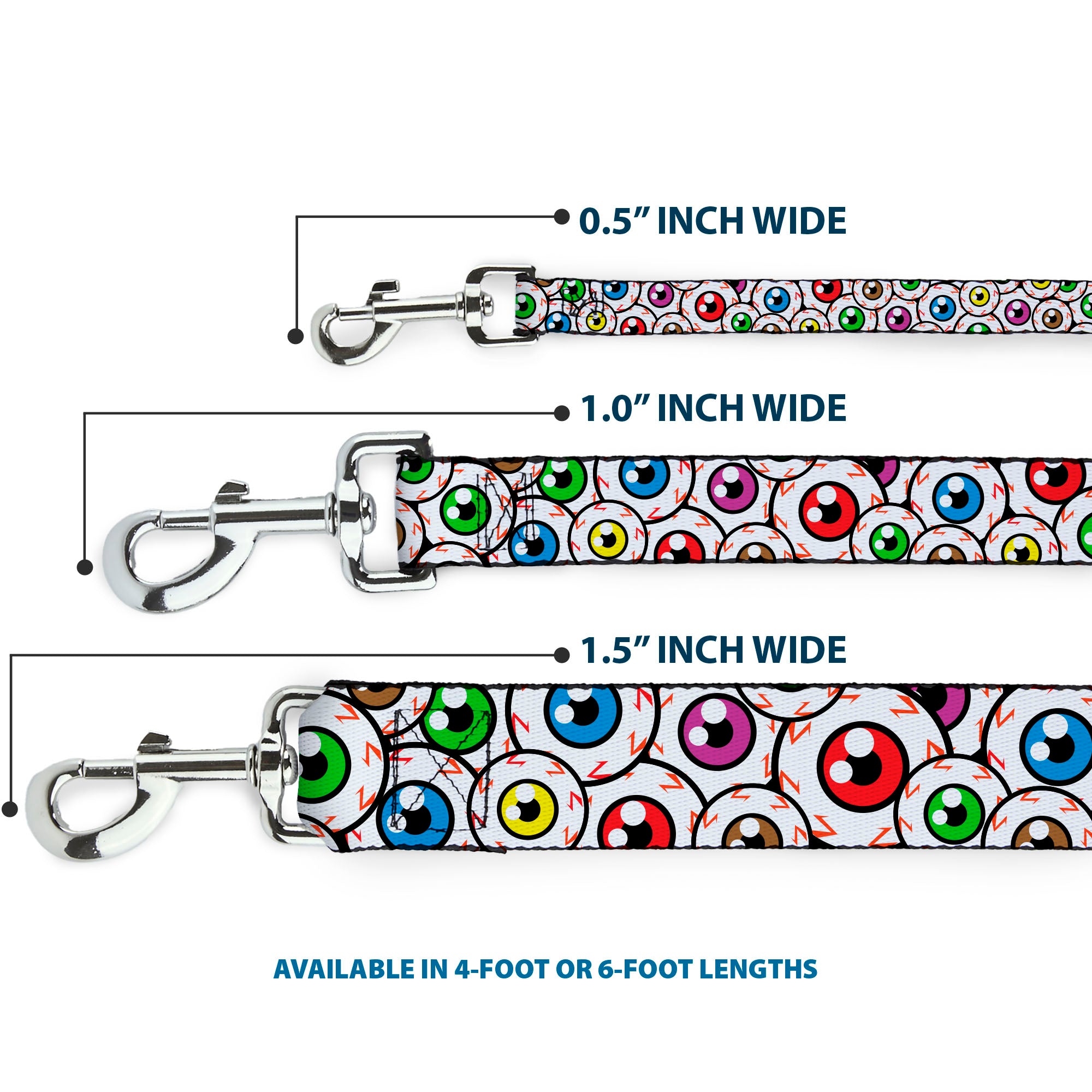Dog Leash - Eyeballs Stacked Dog Leashes Buckle-Down
