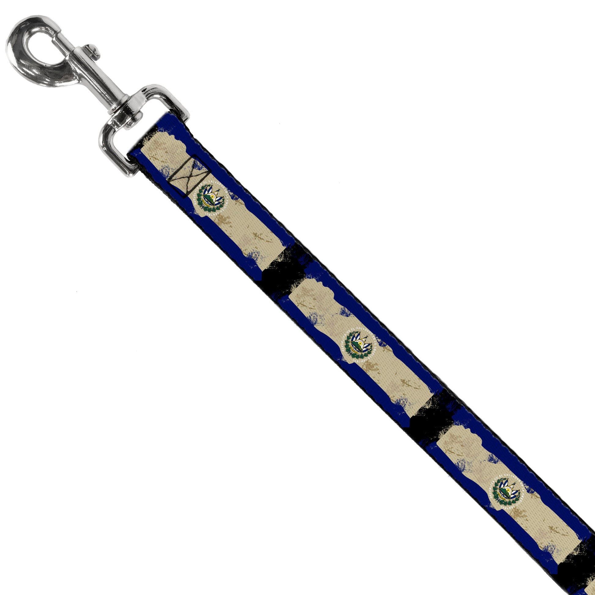 Dog Leash - El Salvador Flag Distressed Painting Dog Leashes Buckle-Down