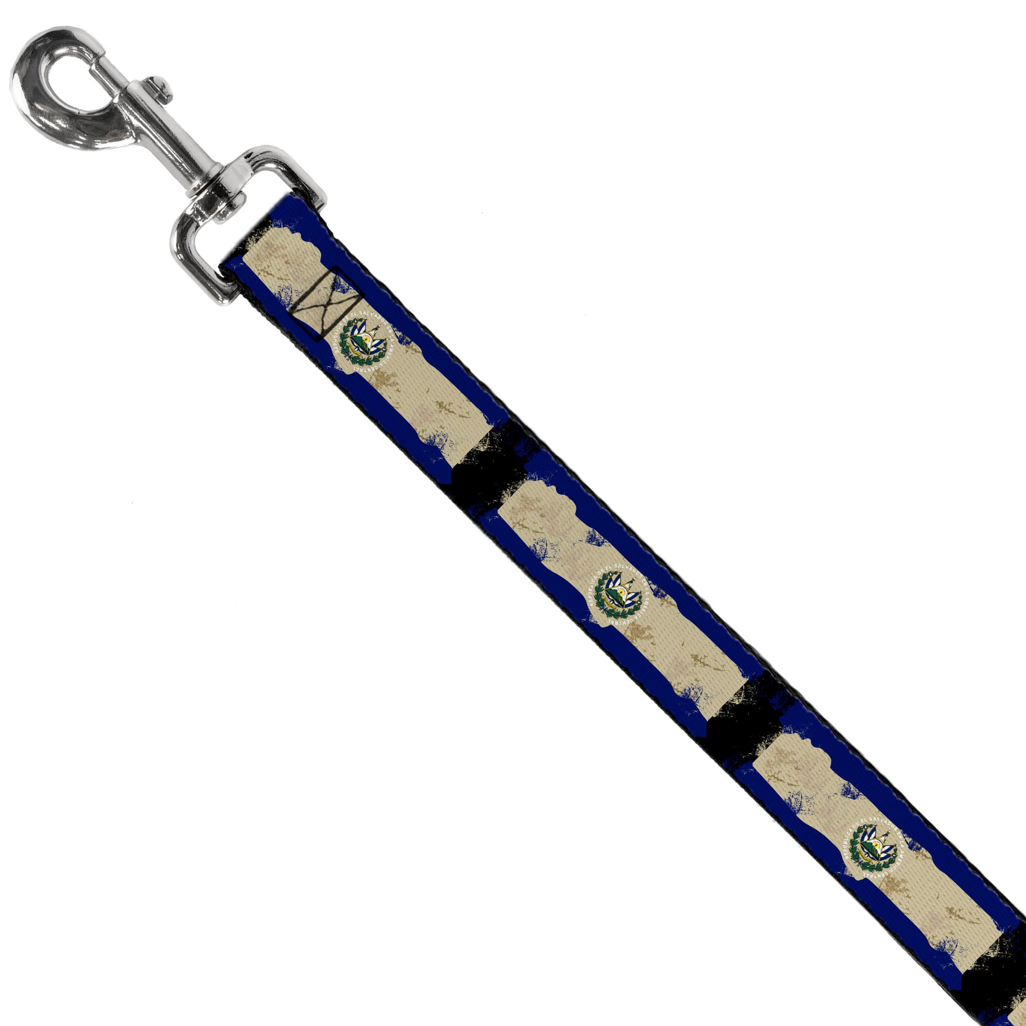 Dog Leash - El Salvador Flag Distressed Painting Dog Leashes Buckle-Down