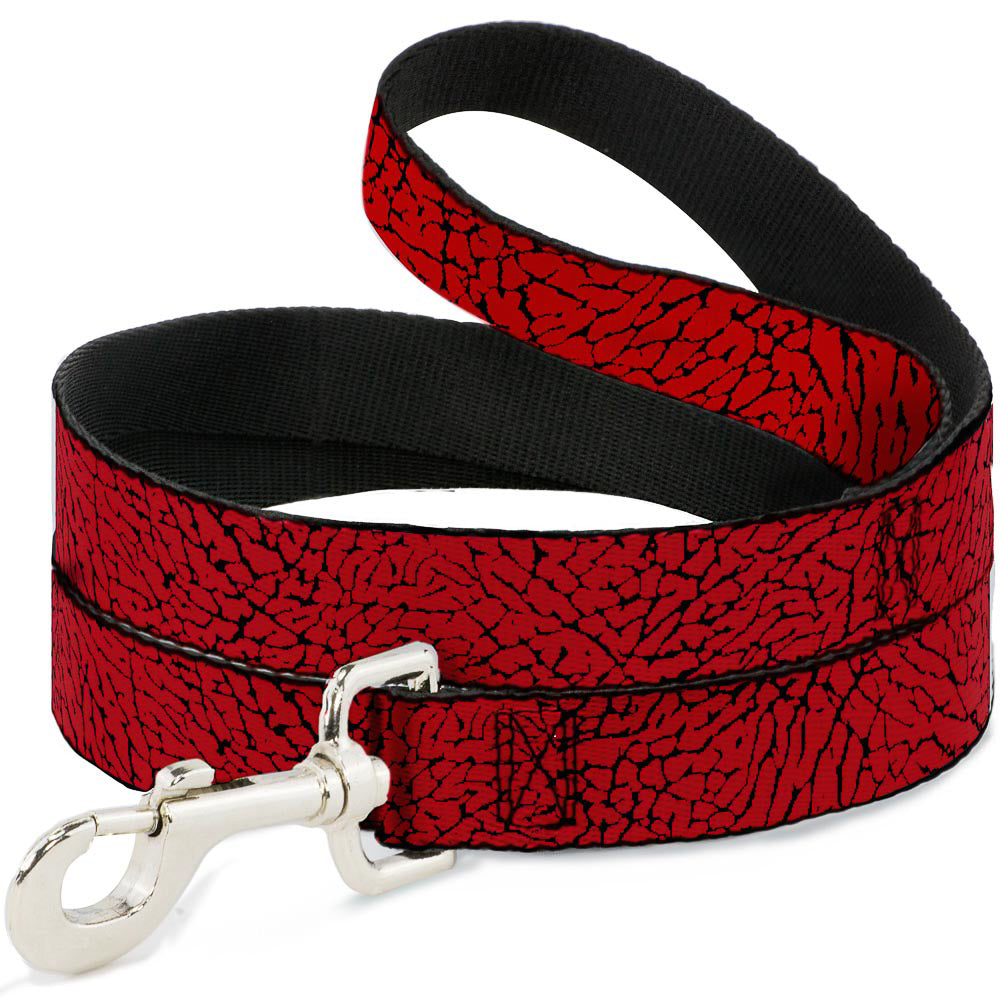 Dog Leash - Elephant Crackle Red Dog Leashes Buckle-Down