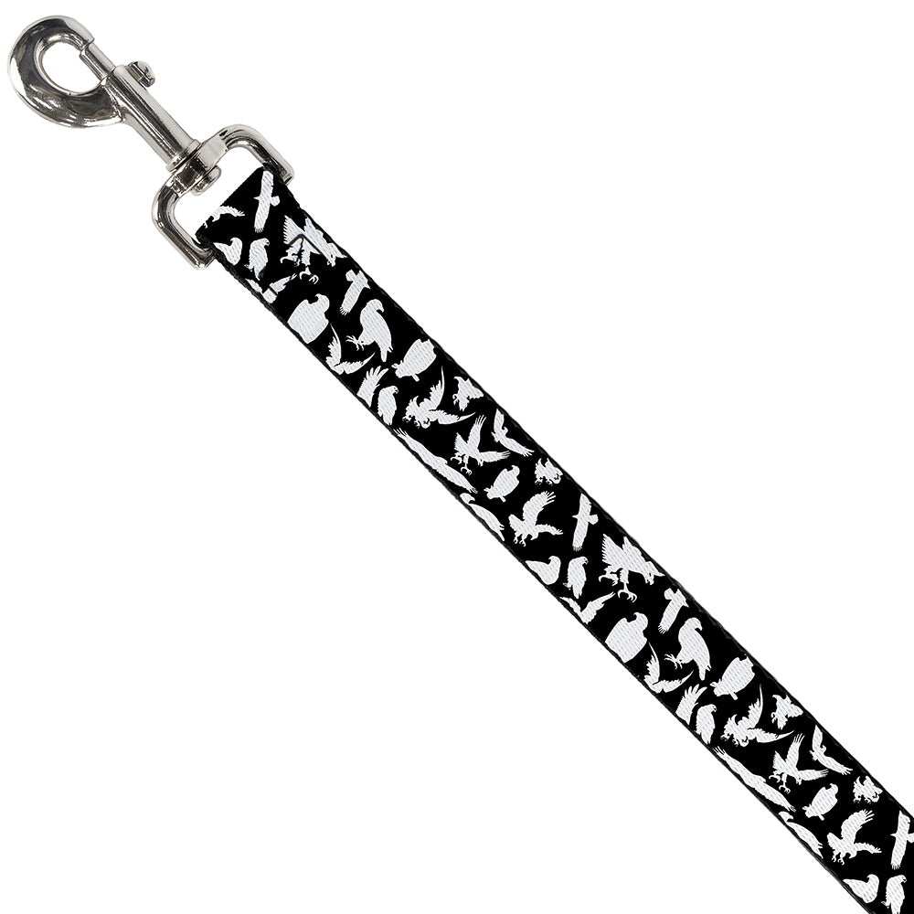 Dog Leash - Eagle Silhouettes Scattered Black/White Dog Leashes Buckle-Down