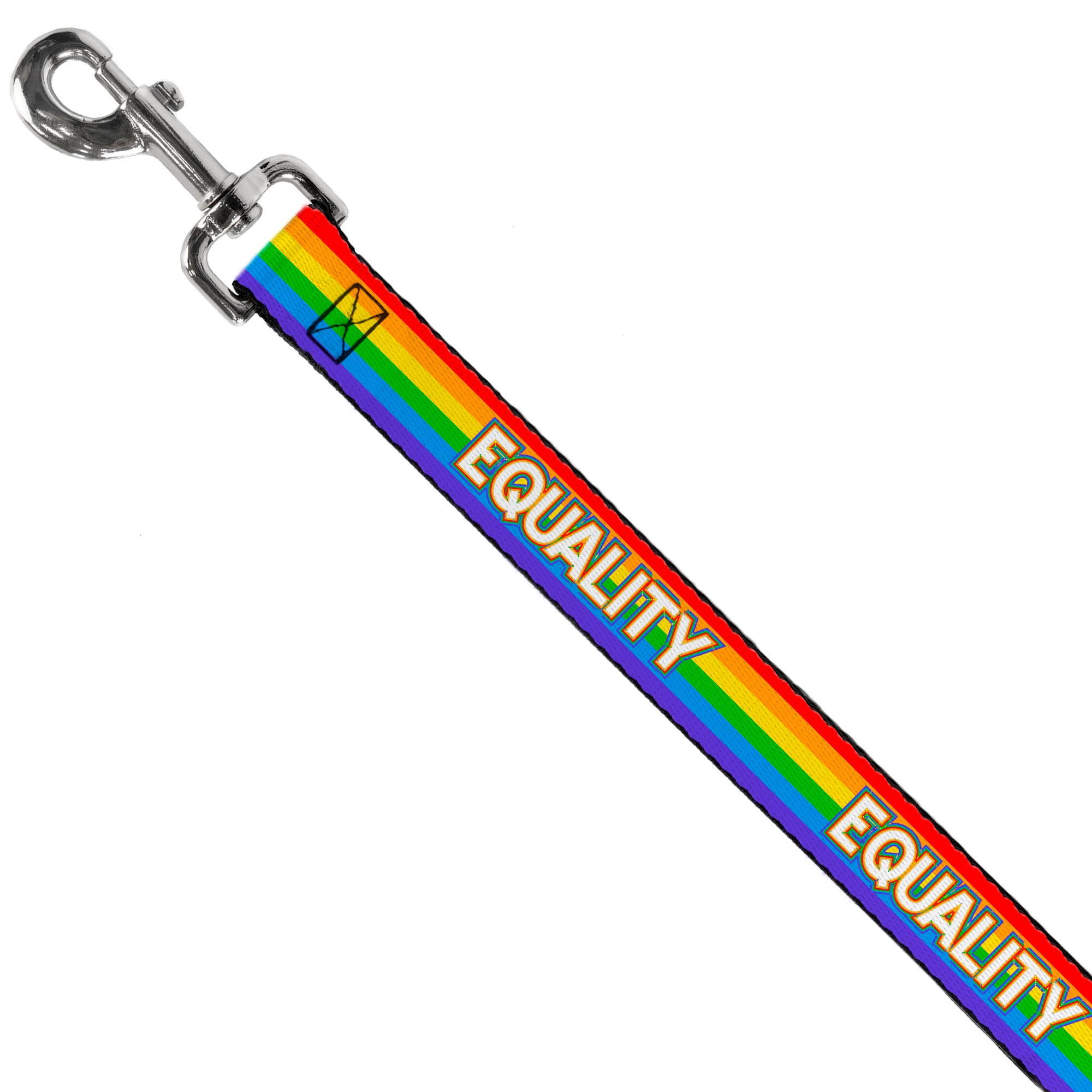 Dog Leash - EQUALITY/Stripe Rainbow/White Dog Leashes Buckle-Down