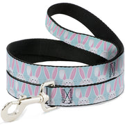 Dog Leash - Easter Bunnies Smiling Sky Blue Dog Leashes Buckle-Down
