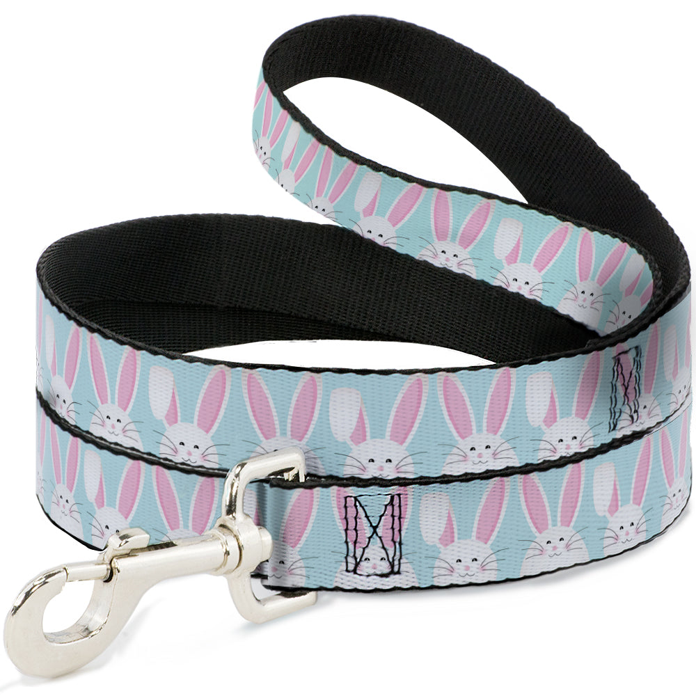 Dog Leash - Easter Bunnies Smiling Sky Blue Dog Leashes Buckle-Down