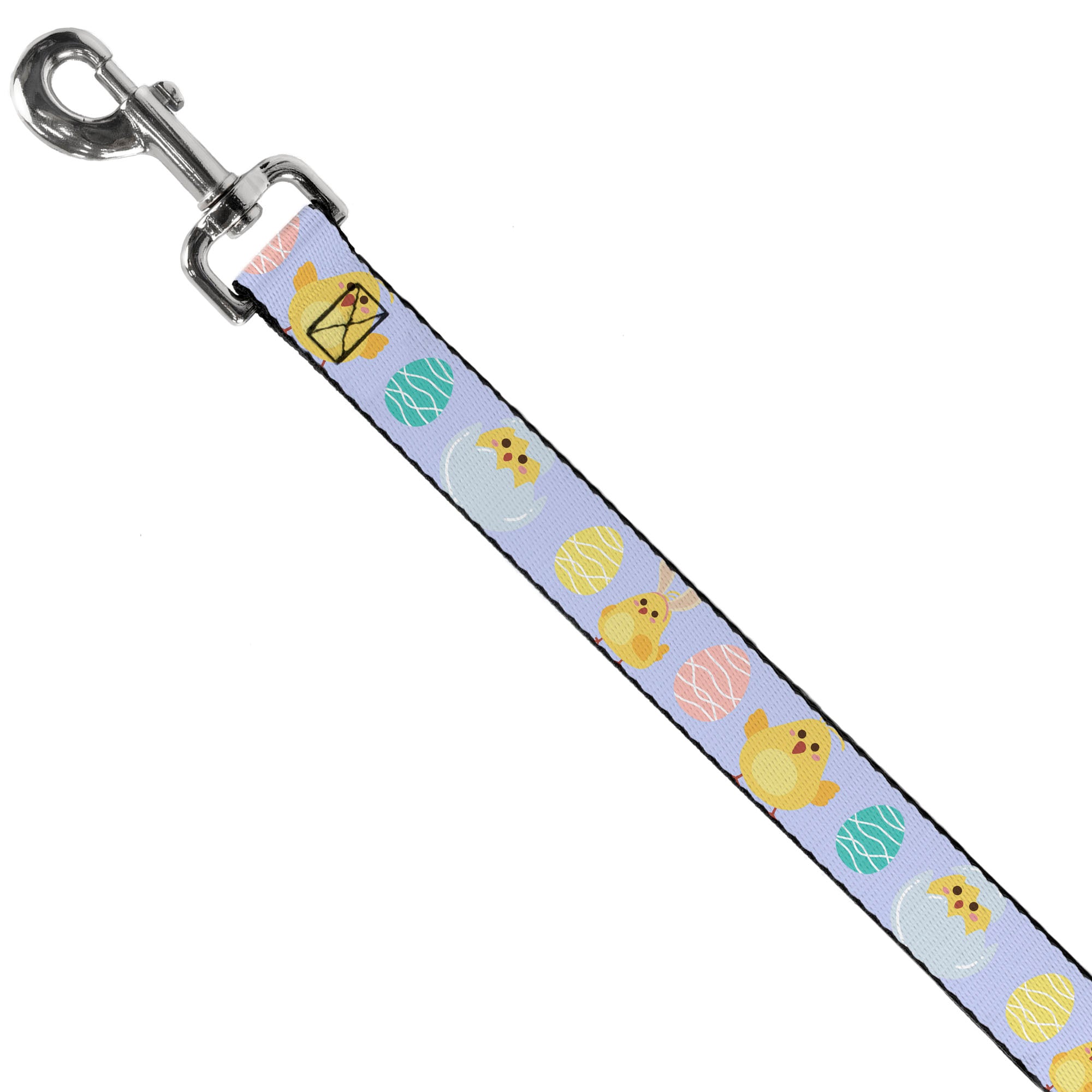 Dog Leash - Easter Chicks and Eggs Lavender Dog Leashes Buckle-Down