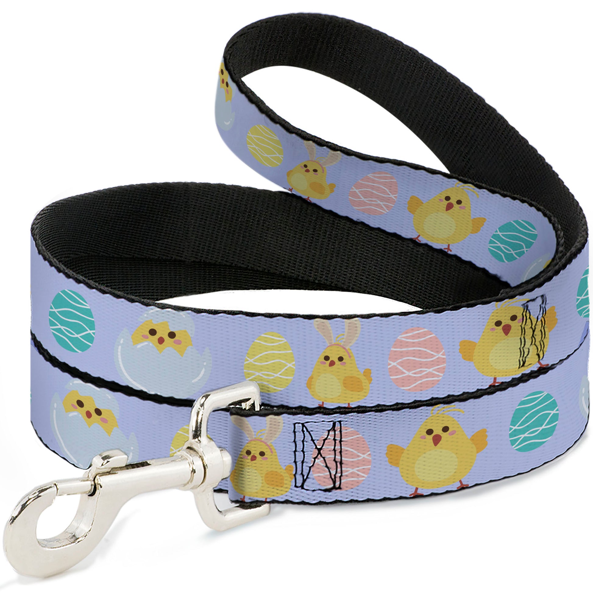 Dog Leash - Easter Chicks and Eggs Lavender Dog Leashes Buckle-Down