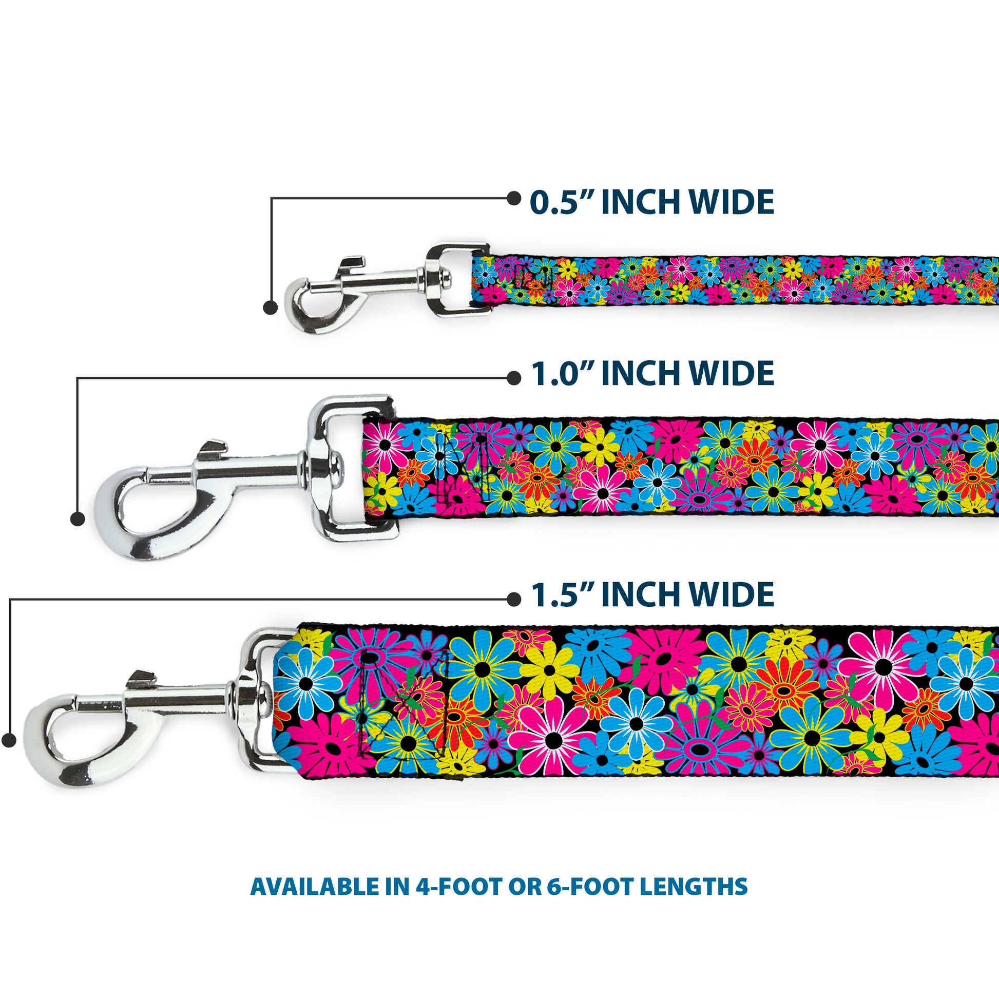 Dog Leash - Flower Blossom Dog Leashes Buckle-Down