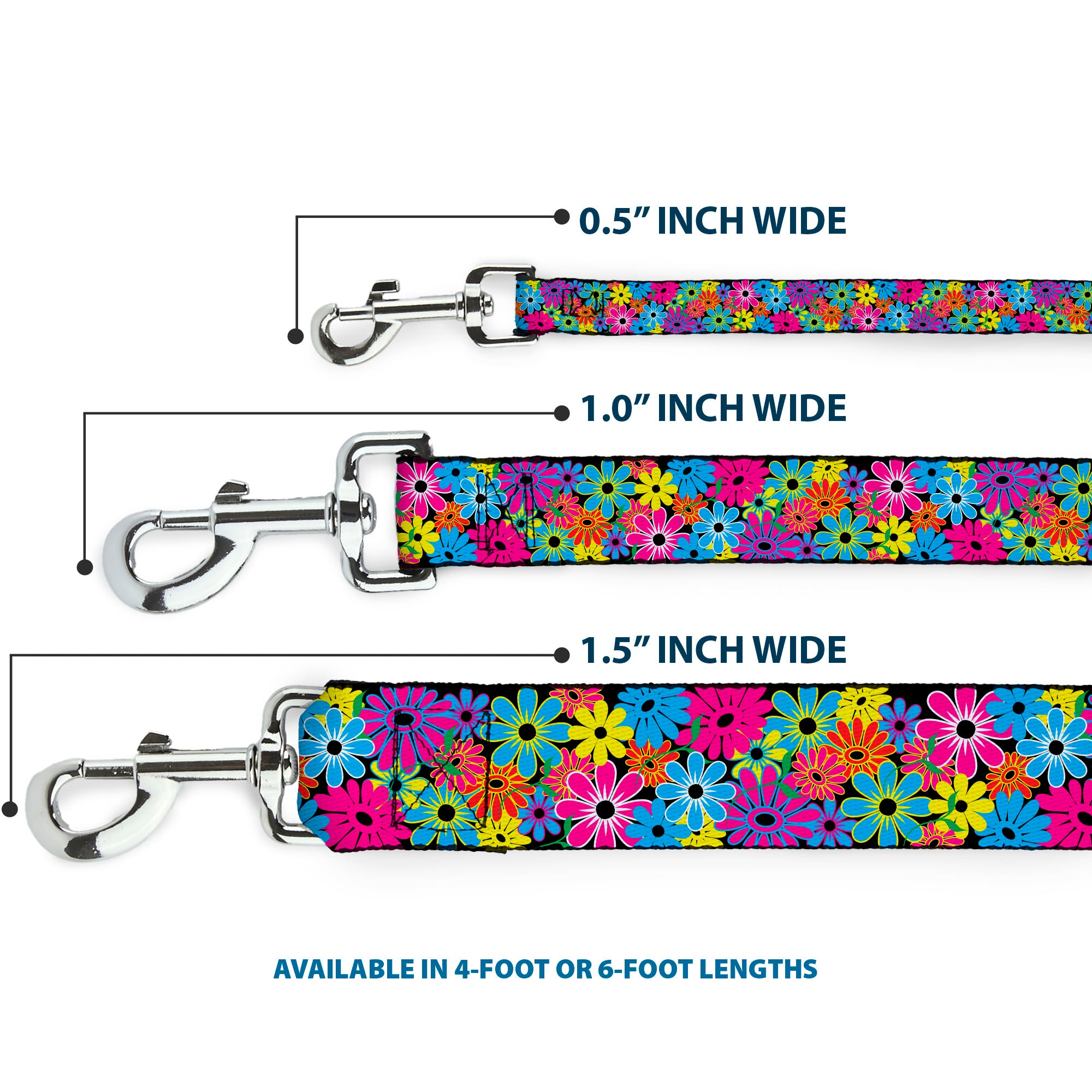 Dog Leash - Flower Blossom Dog Leashes Buckle-Down