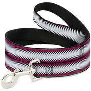 Dog Leash - Fish Tail Fuchsia/Black/White Dog Leashes Buckle-Down