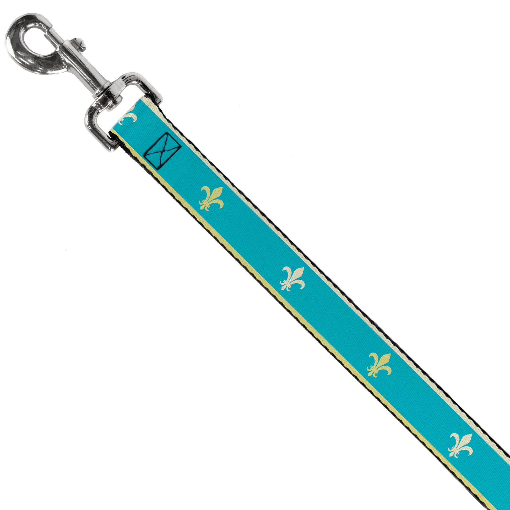 Dog Leash - Fleur-de-Lis2 Baby Blue/Tan/Lime Green Dog Leashes Buckle-Down