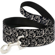 Dog Leash - Filigree Navy/Khaki Dog Leashes Buckle-Down