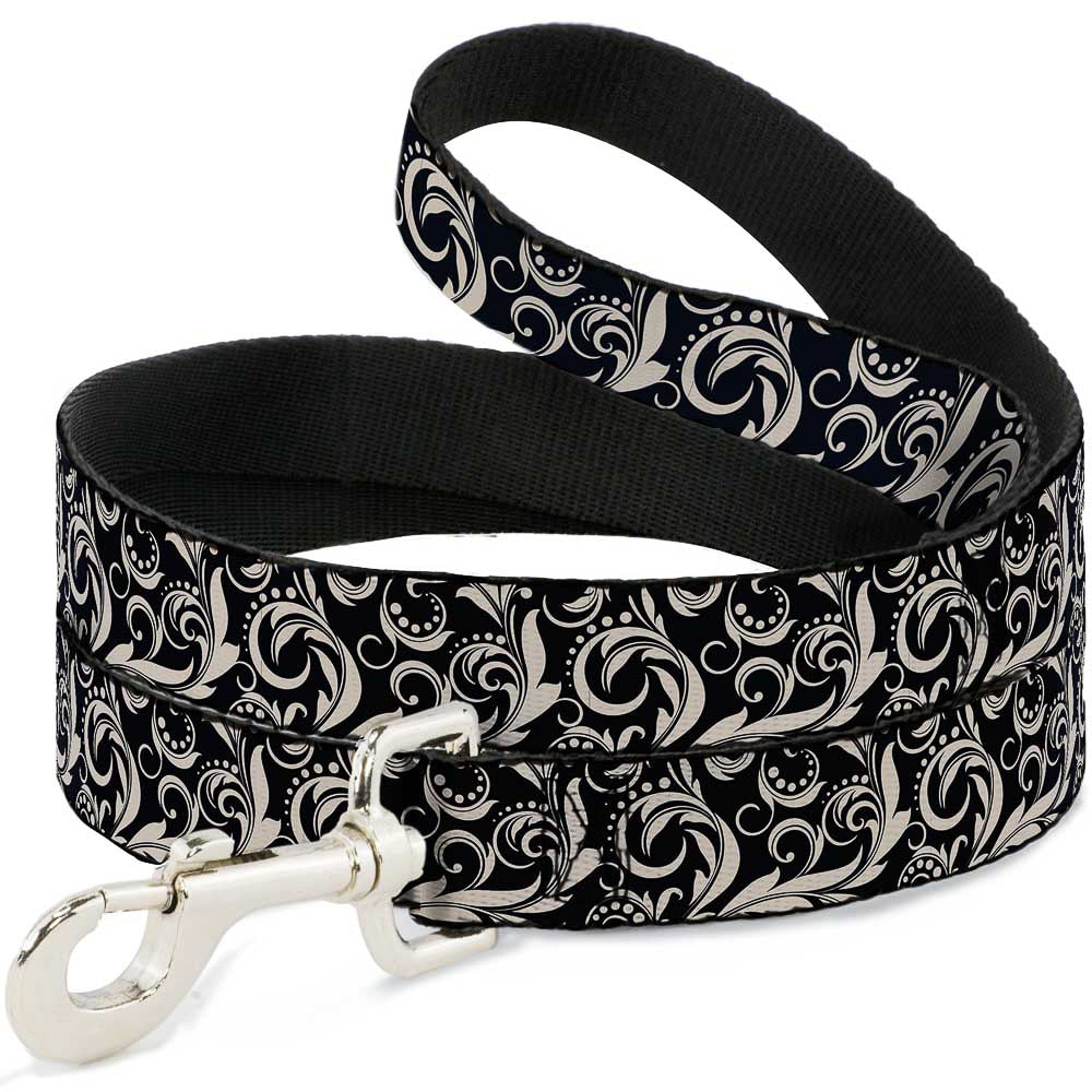 Dog Leash - Filigree Navy/Khaki Dog Leashes Buckle-Down