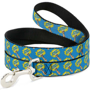 Dog Leash - Fist Pump Baby Blue/Yellow Dog Leashes Buckle-Down