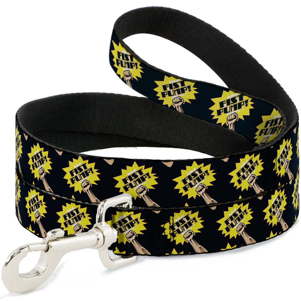 Dog Leash - Fist Pump Black/Yellow Dog Leashes Buckle-Down