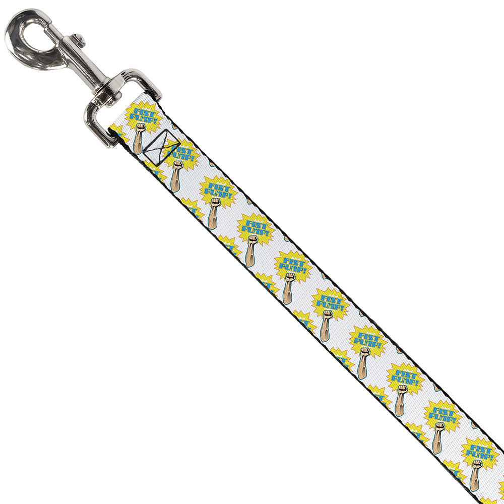 Dog Leash - Fist Pump White/Yellow Dog Leashes Buckle-Down