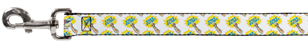Dog Leash - Fist Pump White/Yellow Dog Leashes Buckle-Down