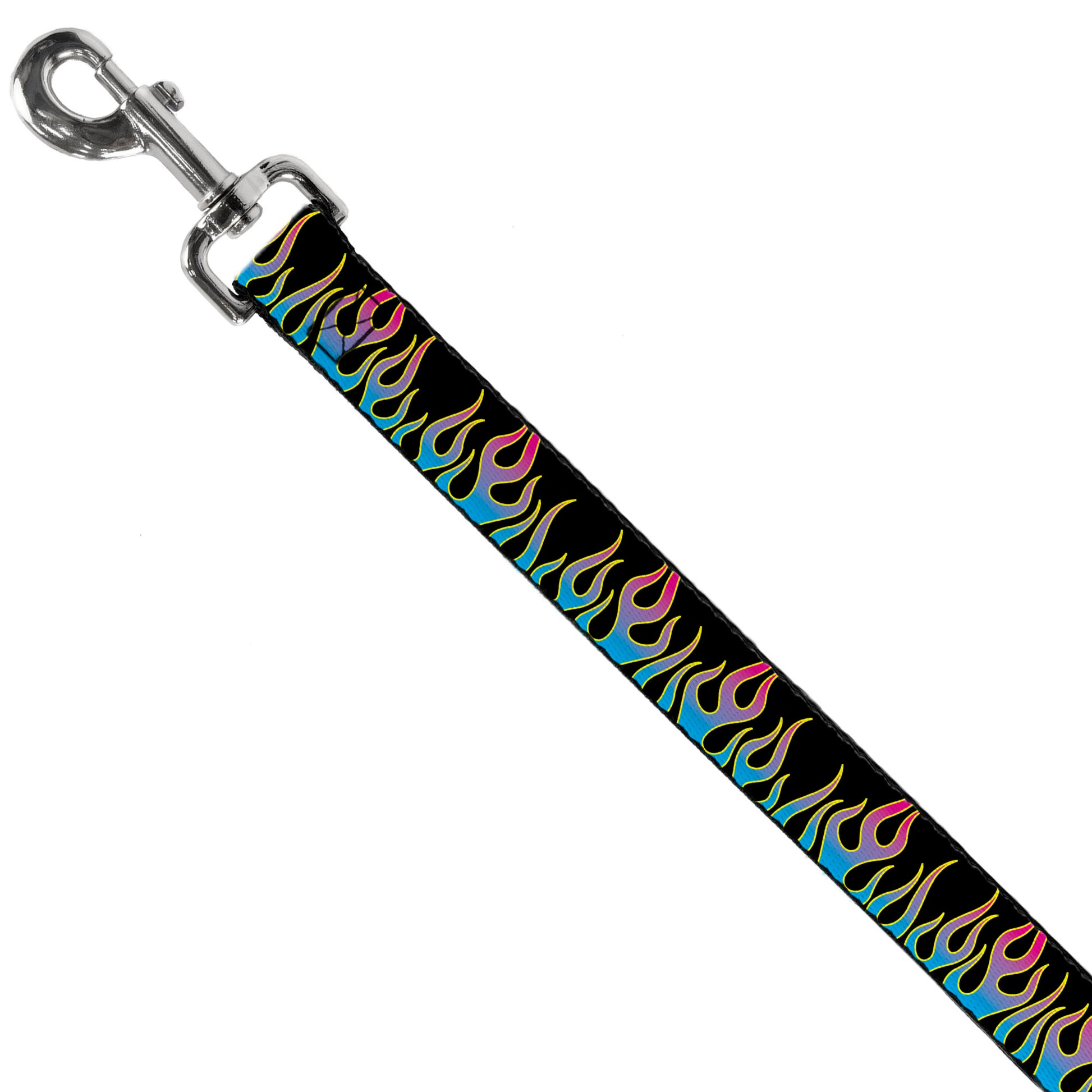 Dog Leash - Flames Black/Blue/Pink Dog Leashes Buckle-Down
