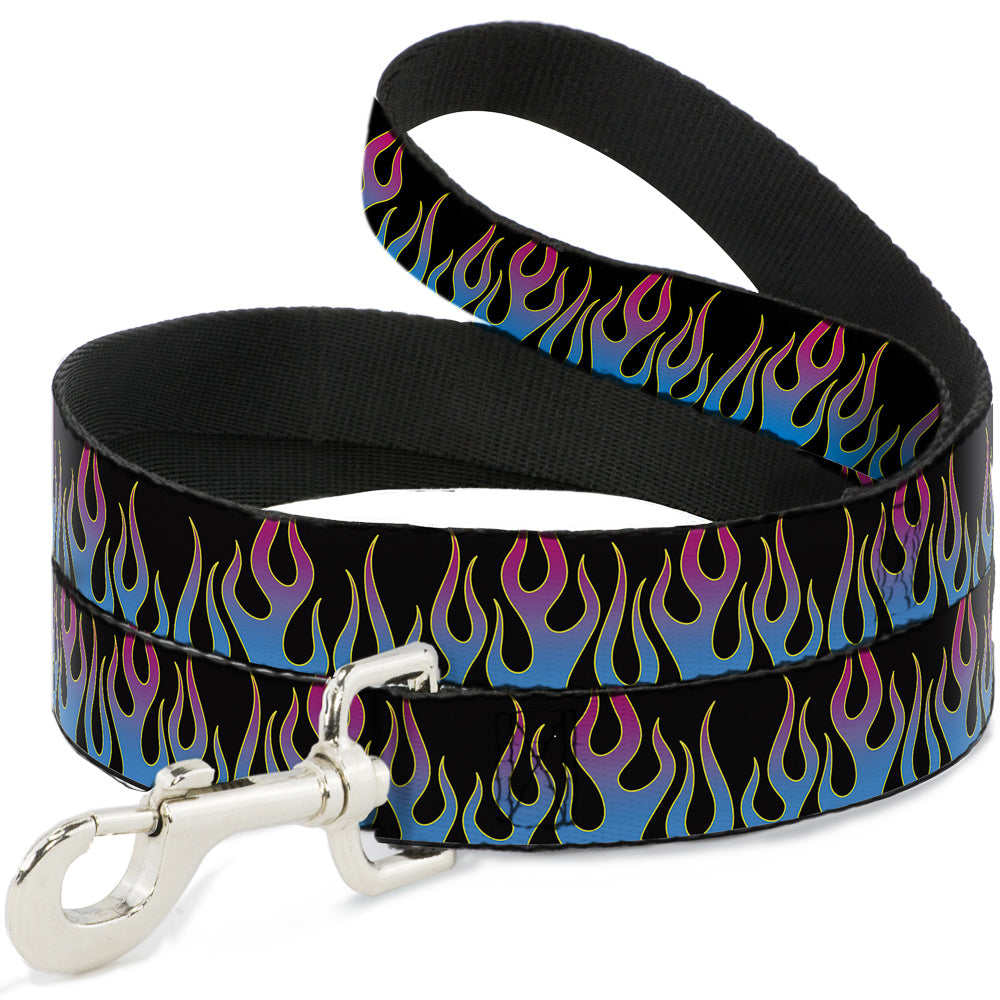 Dog Leash - Flames Black/Blue/Pink Dog Leashes Buckle-Down