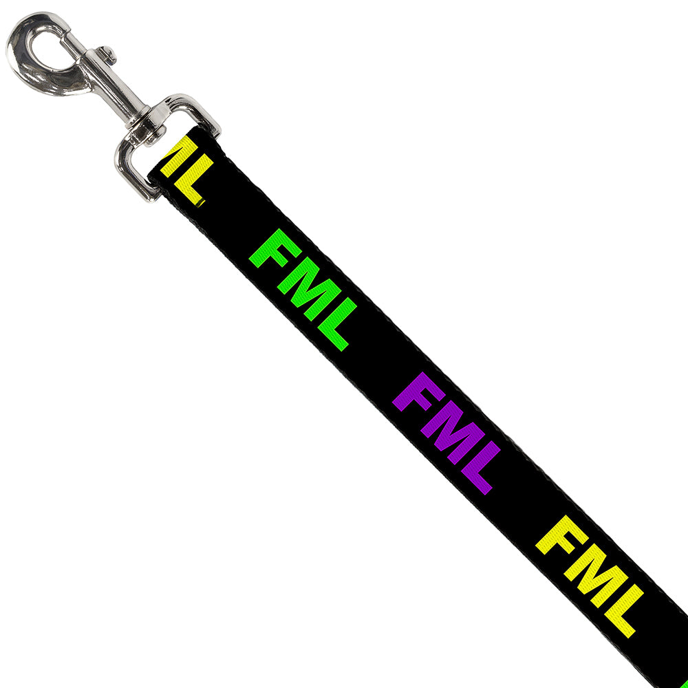 Buckle-Down Dog Leash - FML Black/Yellow/Green/Purple Dog Leashes Buckle-Down