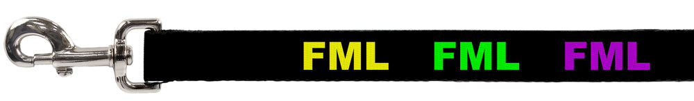 Buckle-Down Dog Leash - FML Black/Yellow/Green/Purple Dog Leashes Buckle-Down