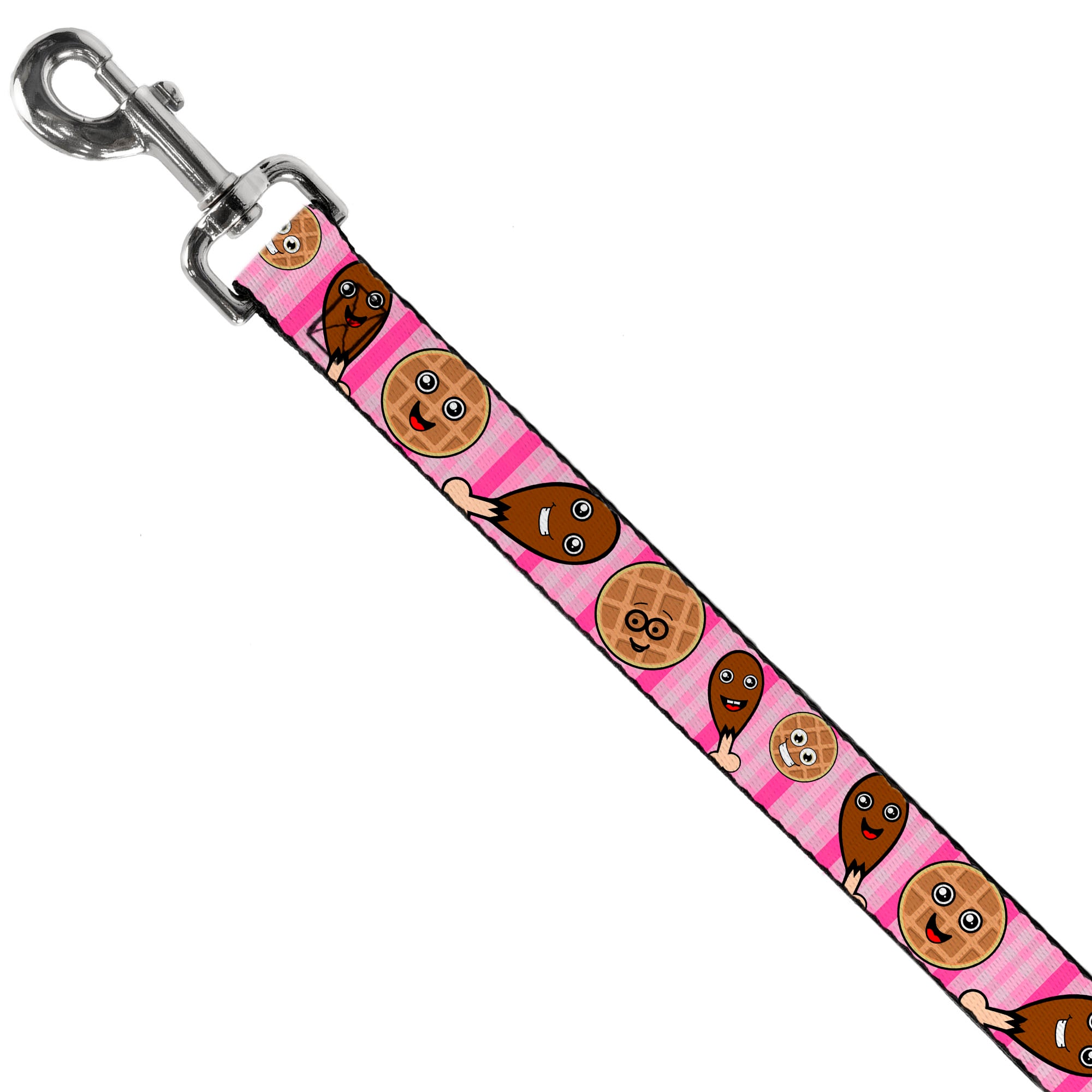 Dog Leash - Fried Chicken & Waffles Plaid Pinks Dog Leashes Buckle-Down