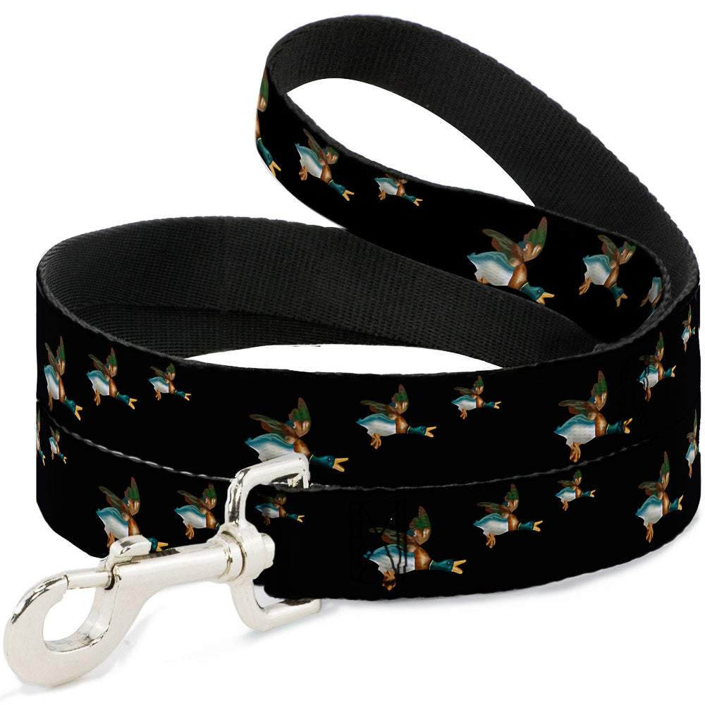 Dog Leash - Flying Mallards Black Dog Leashes Buckle-Down