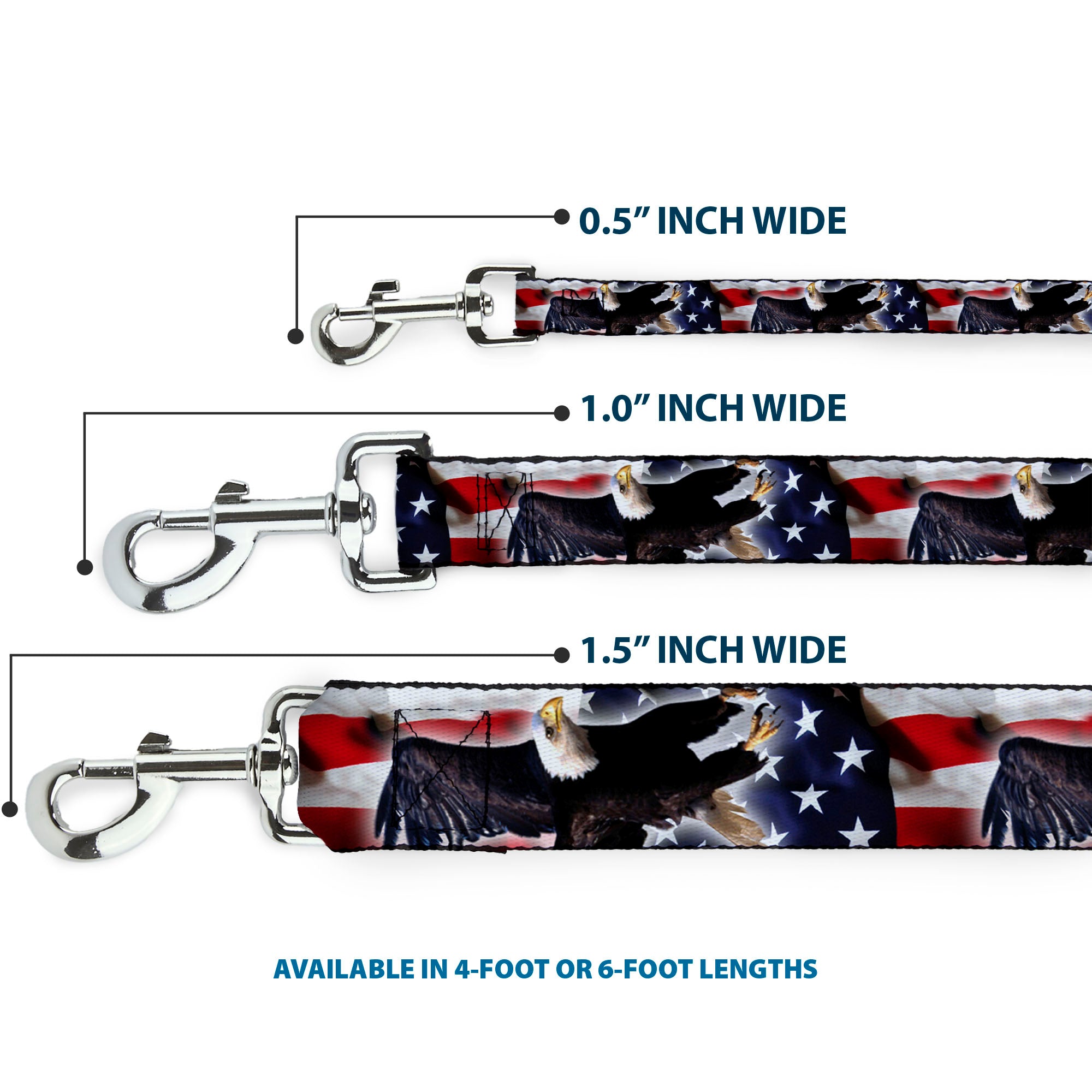 Dog Leash - Flying Eagle/American Flag Dog Leashes Buckle-Down