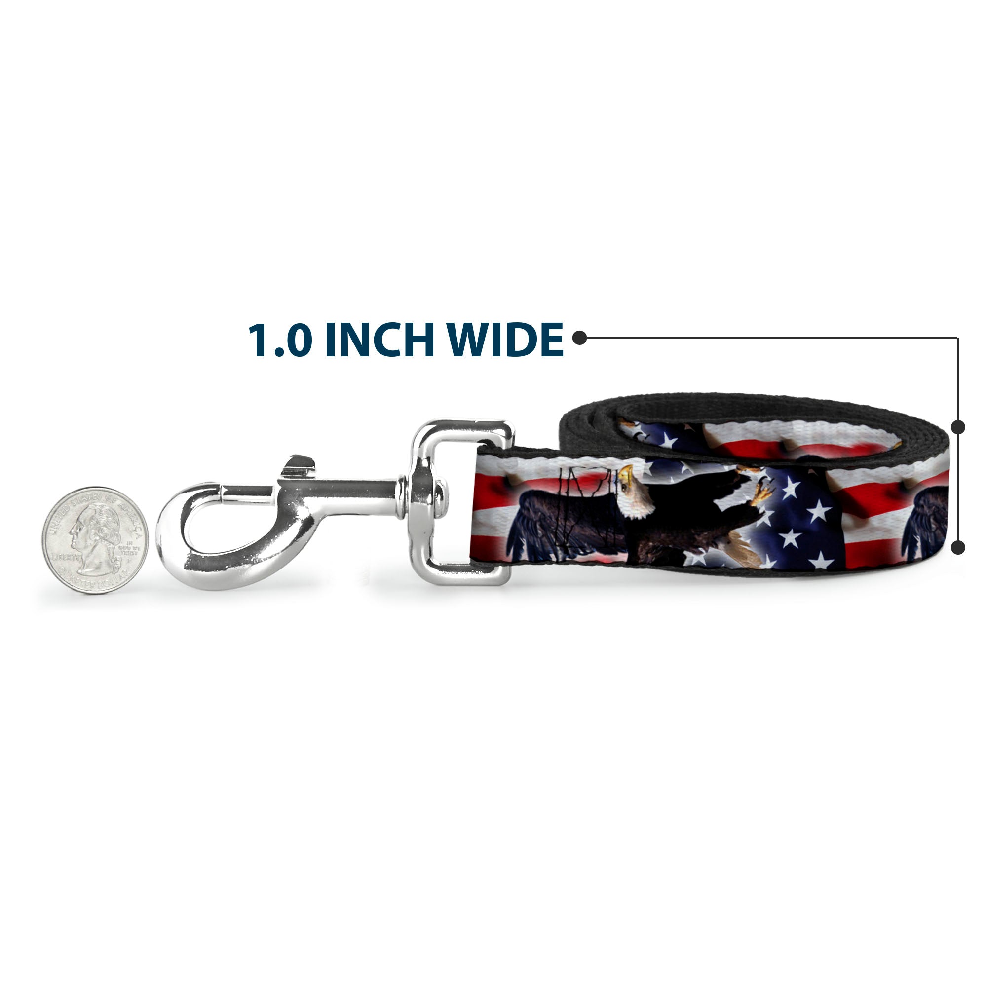 Dog Leash - Flying Eagle/American Flag Dog Leashes Buckle-Down