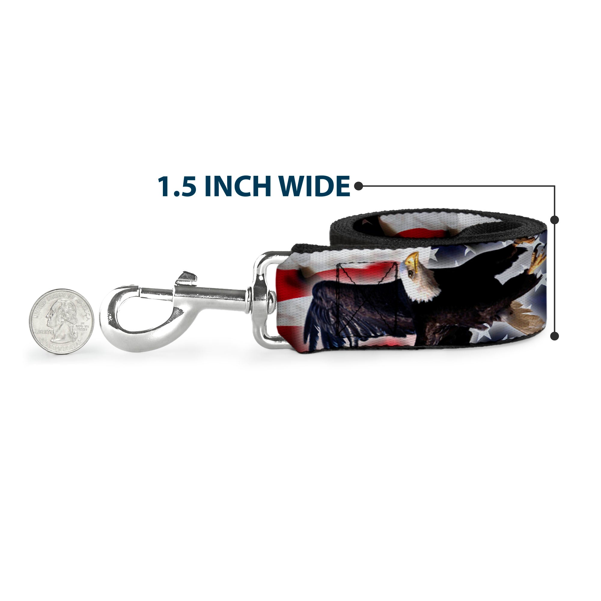 Dog Leash - Flying Eagle/American Flag Dog Leashes Buckle-Down