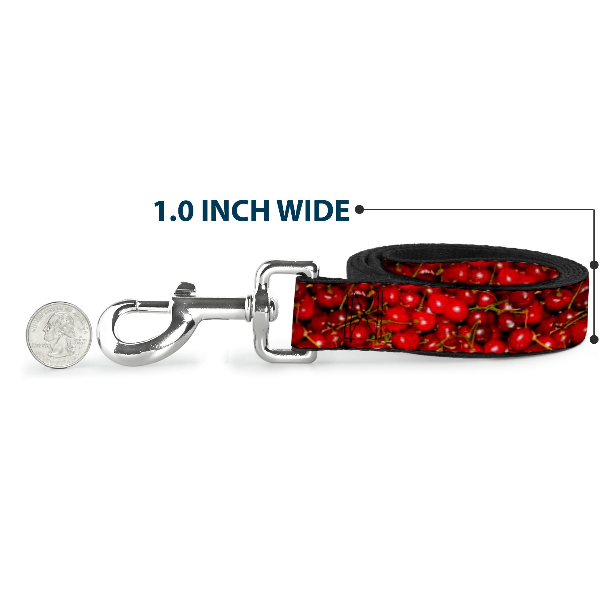 Dog Leash - Fresh Cherries Stacked Dog Leashes Buckle-Down