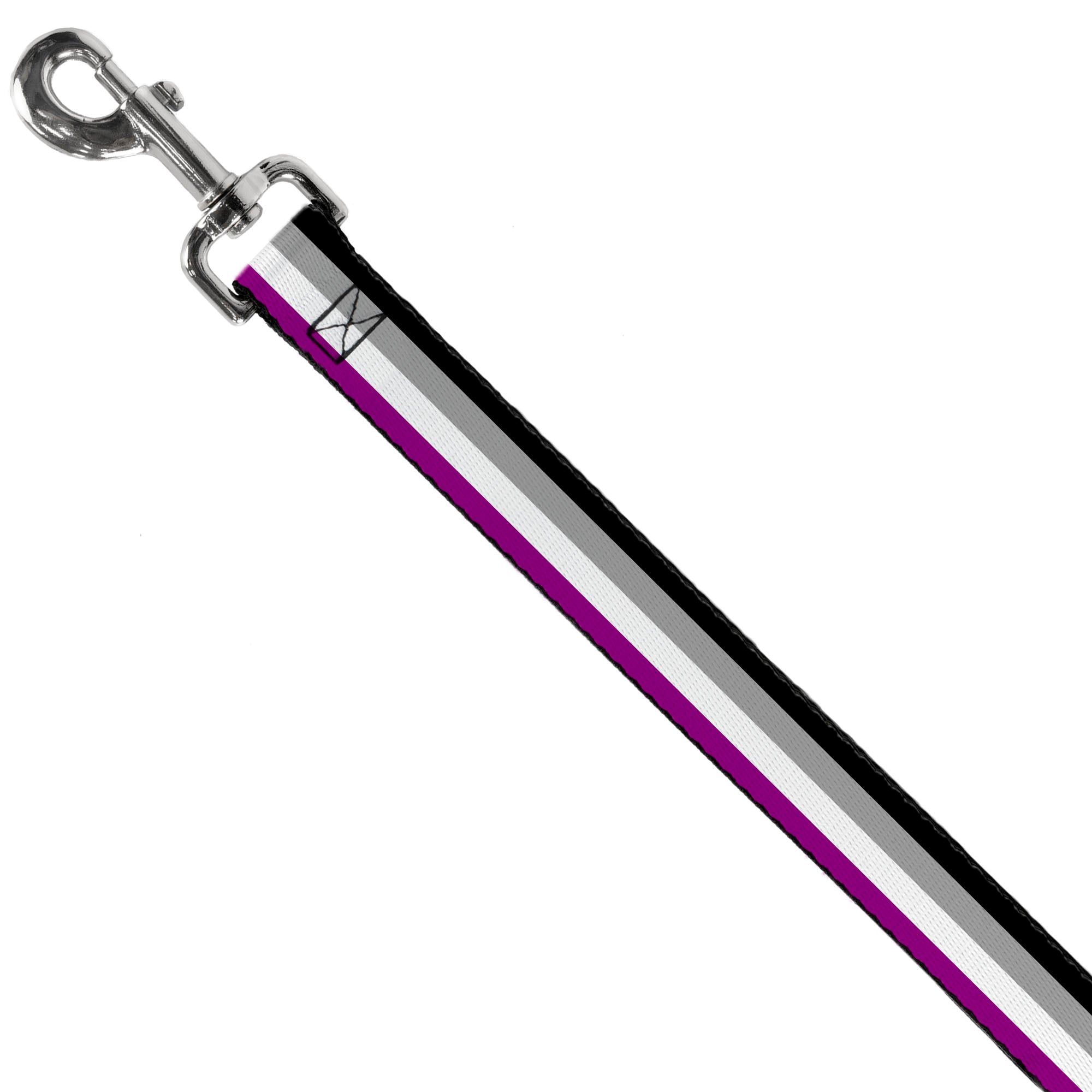 Dog Leash - Flag Asexual Black/Gray/White/Purple Dog Leashes Buckle-Down