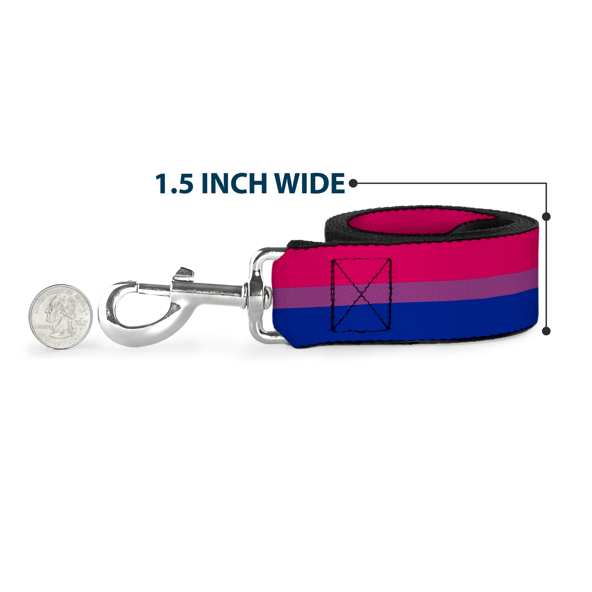 Dog Leash - Flag Bisexual Pink/Purple/Blue Dog Leashes Buckle-Down