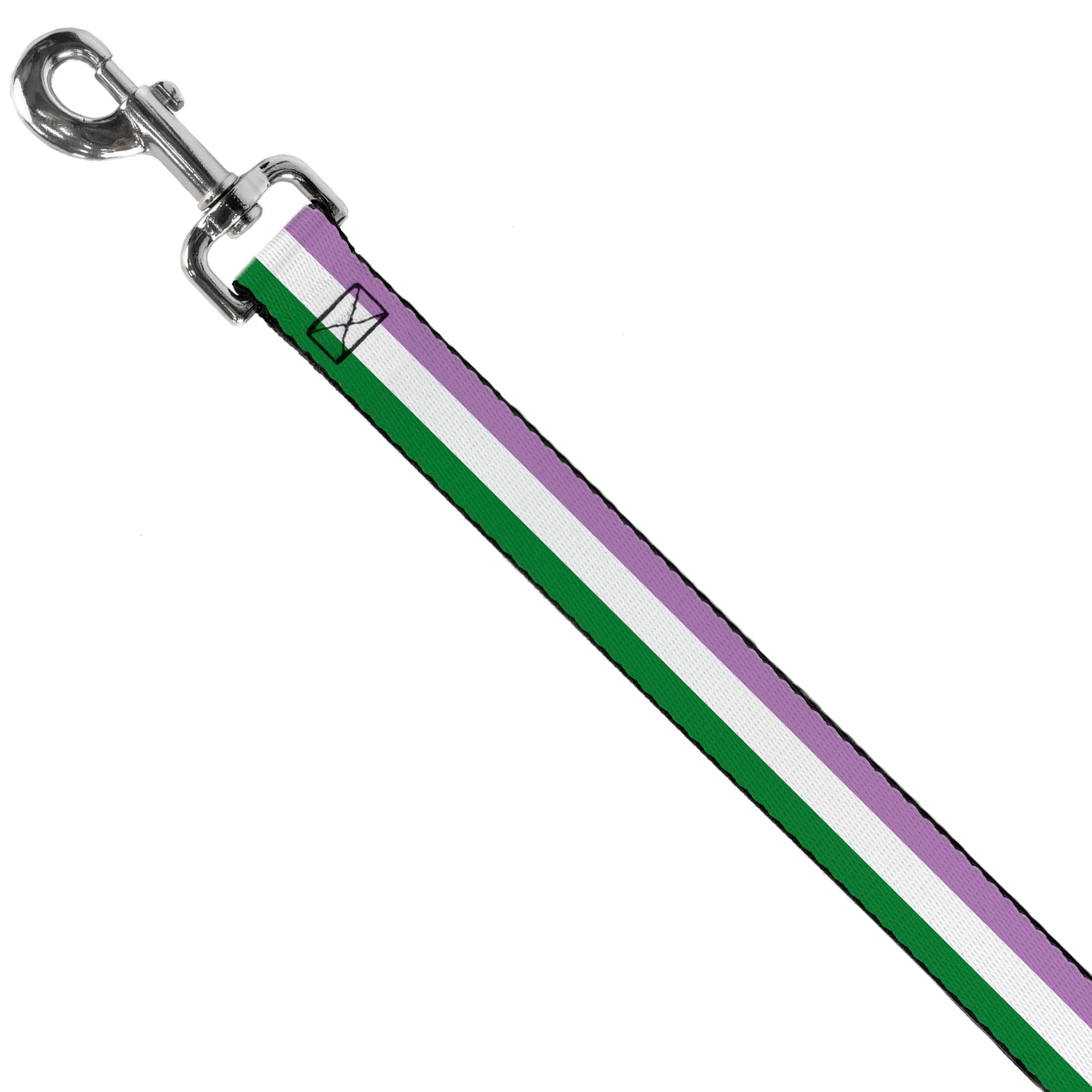Dog Leash - Flag Genderqueer Lavender/White/Green Dog Leashes Buckle-Down