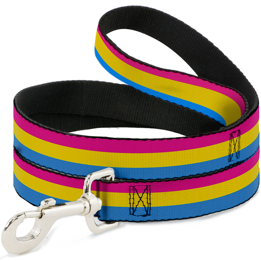 Dog Leash - Flag Pansexual Pink/Yellow/Blue Dog Leashes Buckle-Down