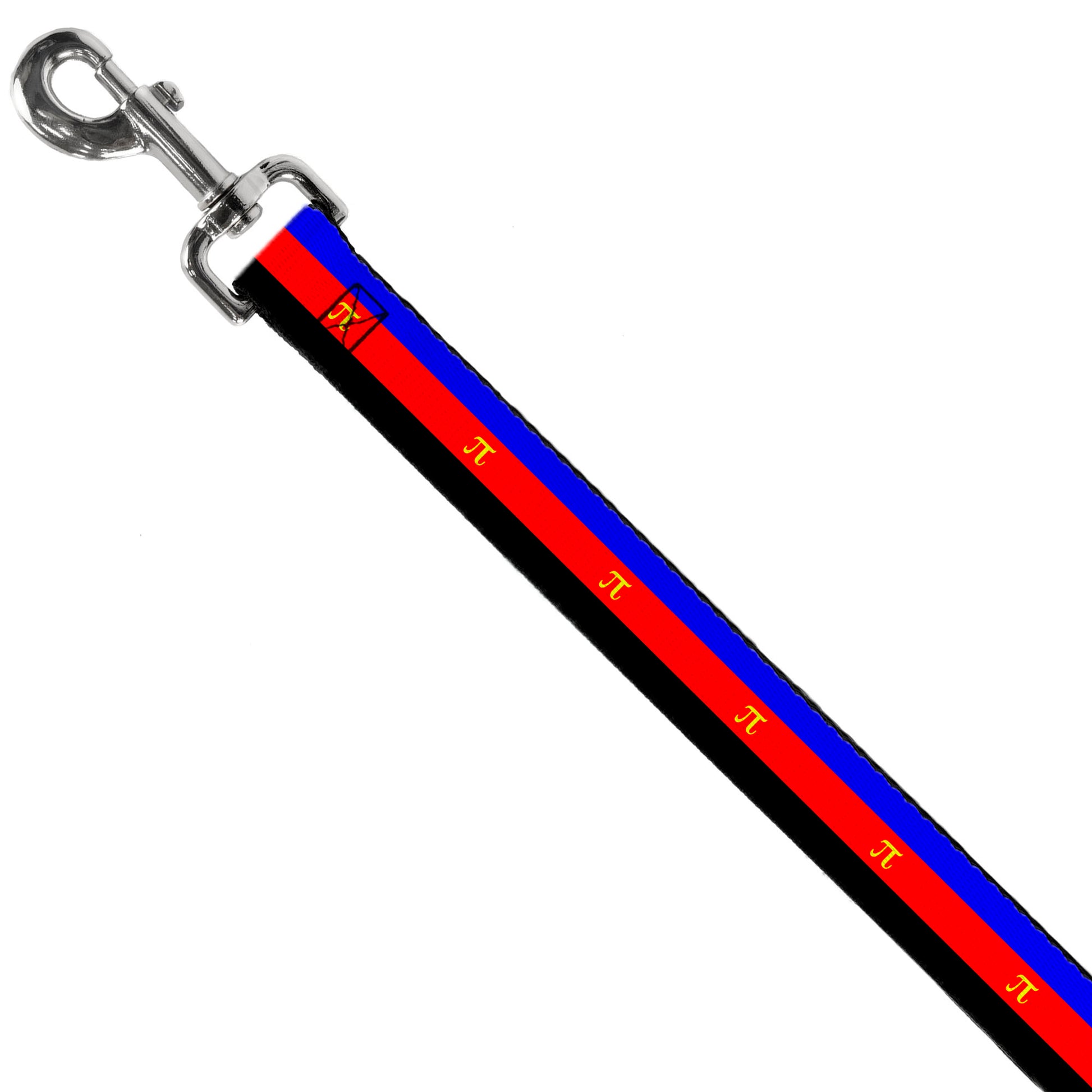 Dog Leash - Flag Polyamorous Pi Symbol Blue/Red/Black/Yellow Dog Leashes Buckle-Down