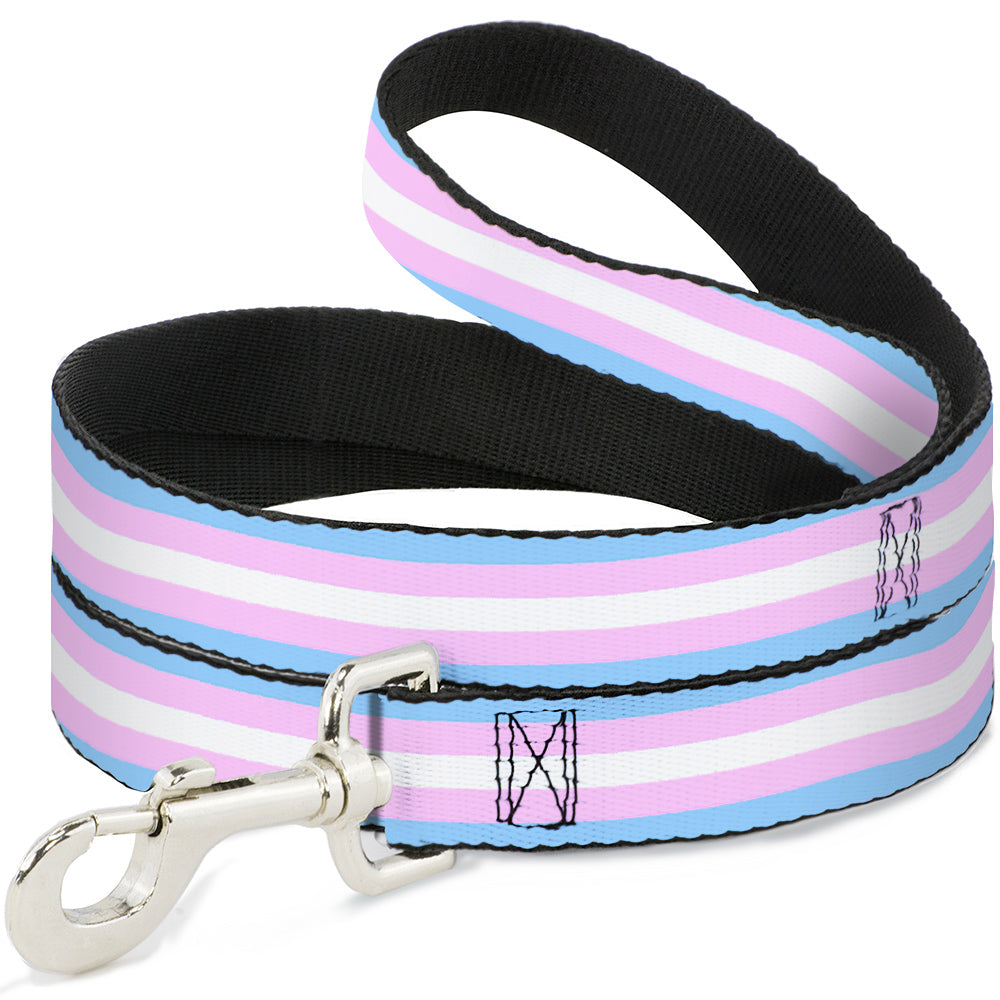 Dog Leash - Flag Transgender Baby Blue/Baby Pink/White Dog Leashes Buckle-Down