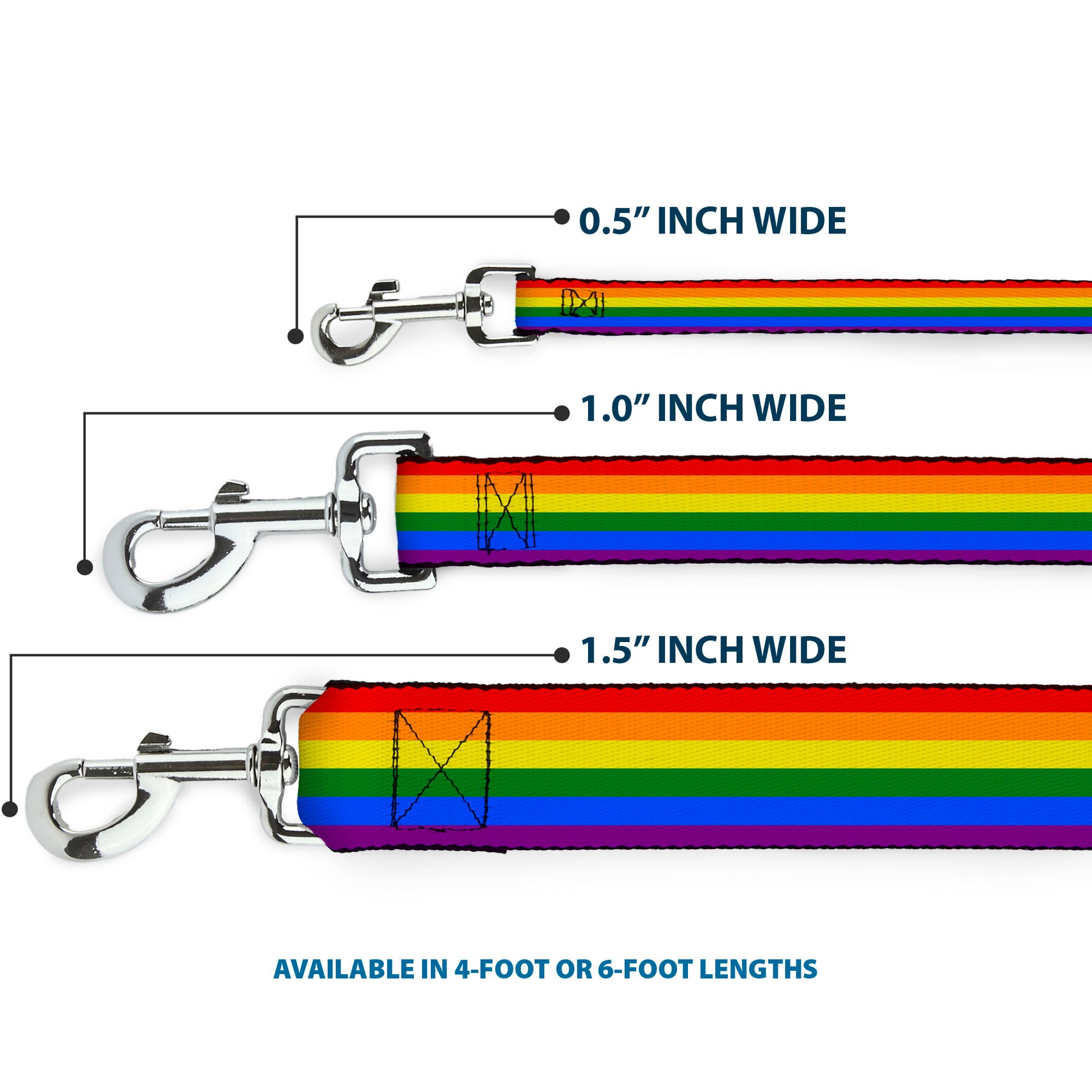 Dog Leash - Flag Pride Rainbow Dog Leashes Buckle-Down