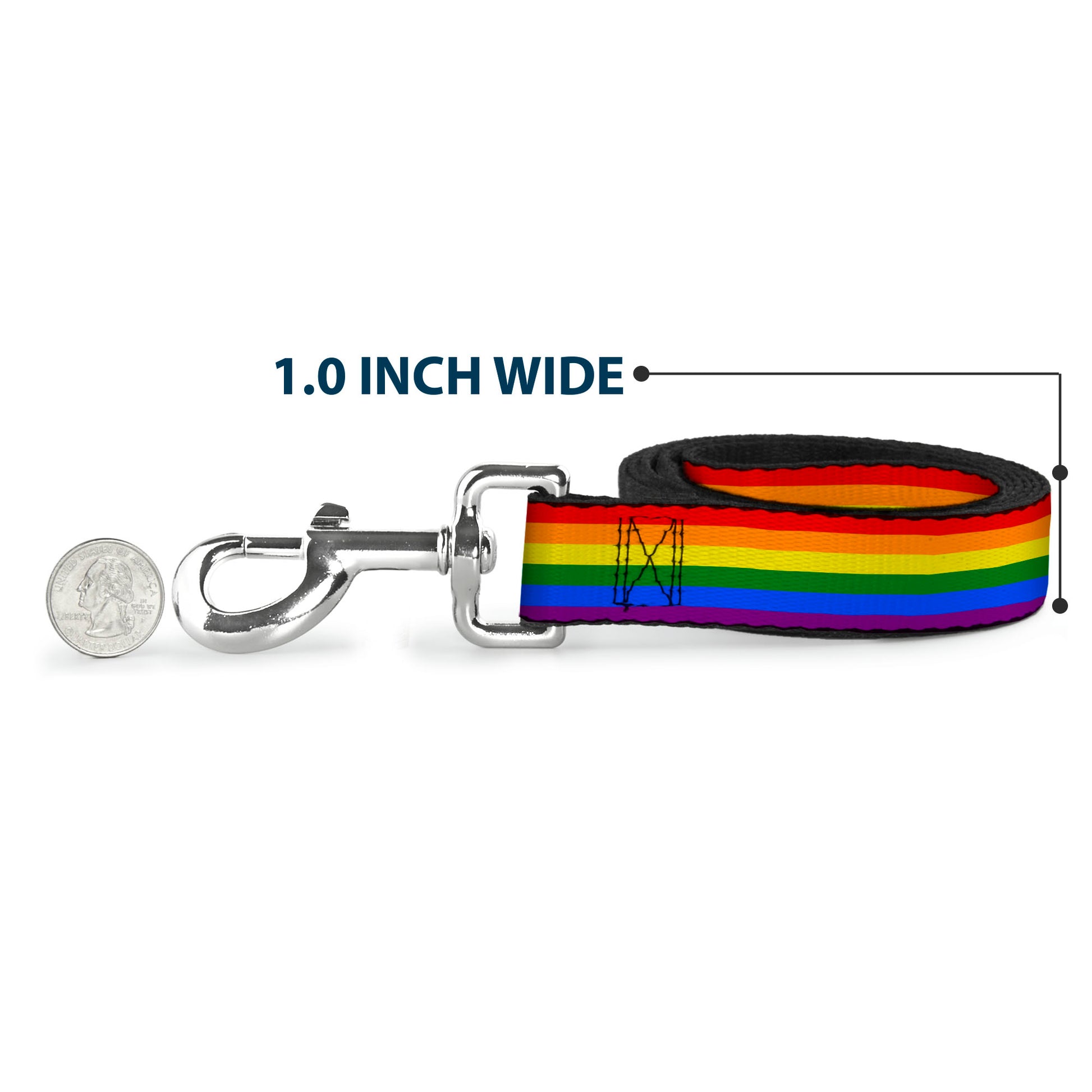 Dog Leash - Flag Pride Rainbow Dog Leashes Buckle-Down