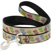 Dog Leash - Flip Flops3 Sand/Multi Color Dog Leashes Buckle-Down